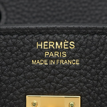 エルメス HERMES バーキン25 ブラック トゴ ハンドバッグ ゴールド金具 新品 未使用 黒