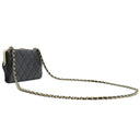 シャネル CHANEL マトラッセ ショルダー ブラック カーフ チェーンウォレット ゴールド金具 がま口