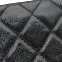 シャネル CHANEL マトラッセ ショルダー ブラック カーフ チェーンウォレット ゴールド金具 がま口