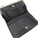 シャネル CHANEL マトラッセ ショルダー ブラック カーフ チェーンウォレット ゴールド金具 がま口