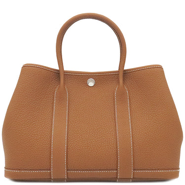 エルメス HERMES ガーデンパーティーTPM ゴールド ネゴンダ トートバッグ シルバー金具 新品 未使用 茶