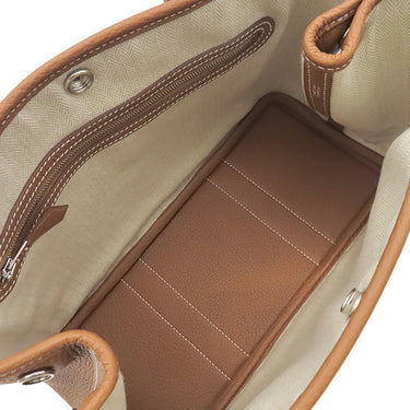 エルメス HERMES ガーデンパーティーTPM ゴールド ネゴンダ トートバッグ シルバー金具 新品 未使用 茶