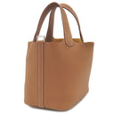 エルメス HERMES ピコタンロックPM ゴールド トリヨンクレマンス ハンドバッグ シルバー金具 新品未使用 茶