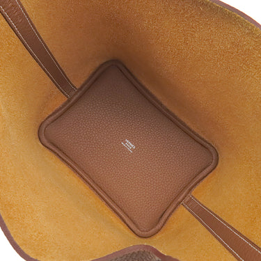 エルメス HERMES ピコタンロックPM ゴールド トリヨンクレマンス ハンドバッグ シルバー金具 新品未使用 茶