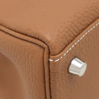 エルメス HERMES ケリー25 内縫い ゴールド トゴ 2WAYバッグ シルバー金具 茶 ショルダー