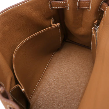 エルメス HERMES ケリー25 内縫い ゴールド トゴ 2WAYバッグ シルバー金具 茶 ショルダー