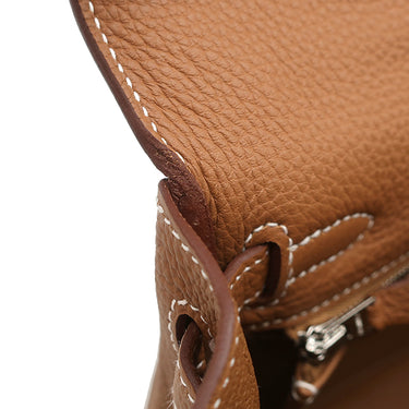 エルメス HERMES ケリー25 内縫い ゴールド トゴ 2WAYバッグ シルバー金具 茶 ショルダー