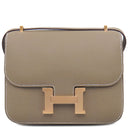 エルメス HERMES コンスタンス3 ミニ ミロワール エトゥープ ヴォーエプソン ショルダーバッグ ローズゴールド金具 グレージュ