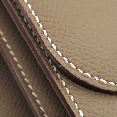 エルメス HERMES コンスタンス3 ミニ ミロワール エトゥープ ヴォーエプソン ショルダーバッグ ローズゴールド金具 グレージュ