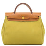 エルメス HERMES エールバッグジップPM 31 ジンジャー×ナチュラル キャンバス トワルミリタリー ヴァッシュハンター 2WAYバッグ ゴールド金具 トワルH