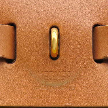 エルメス HERMES エールバッグジップPM 31 ジンジャー×ナチュラル キャンバス トワルミリタリー ヴァッシュハンター 2WAYバッグ ゴールド金具 トワルH