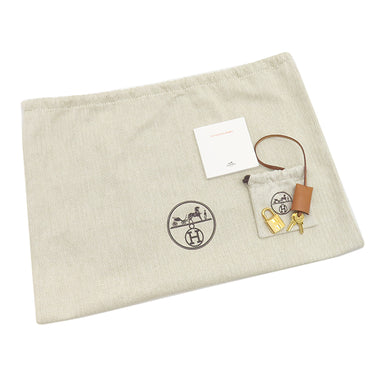 エルメス HERMES エールバッグジップPM 31 ジンジャー×ナチュラル キャンバス トワルミリタリー ヴァッシュハンター 2WAYバッグ ゴールド金具 トワルH