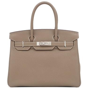 エルメス HERMES バーキン30 エトゥープ トゴ ハンドバッグ シルバー金具 グレージュ