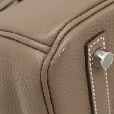 エルメス HERMES バーキン30 エトゥープ トゴ ハンドバッグ シルバー金具 グレージュ