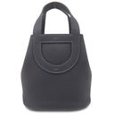 エルメス HERMES インザループ18 キャバン トリヨンクレマンス ヴォースイフト ハンドバッグ ゴールド金具 濃紺