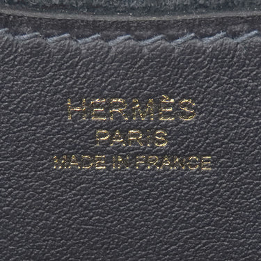 エルメス HERMES インザループ18 キャバン トリヨンクレマンス ヴォースイフト ハンドバッグ ゴールド金具 濃紺