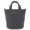 エルメス HERMES インザループ18 キャバン トリヨンクレマンス ヴォースイフト ハンドバッグ ゴールド金具 濃紺