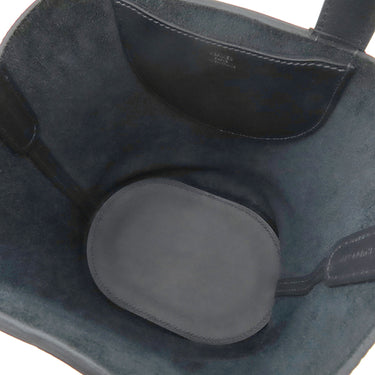 エルメス HERMES インザループ18 キャバン トリヨンクレマンス ヴォースイフト ハンドバッグ ゴールド金具 濃紺