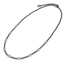 シャネル CHANEL ココマーク ロングネックレス メタリック×シルバー メタル ストラス ネックレス