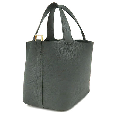 エルメス HERMES ピコタンロックPM ヴェールマングローブ トリヨンクレマンス ハンドバッグ ゴールド金具 新品 未使用 深緑