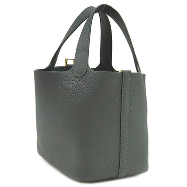 エルメス HERMES ピコタンロックPM ヴェールマングローブ トリヨンクレマンス ハンドバッグ ゴールド金具 新品 未使用 深緑