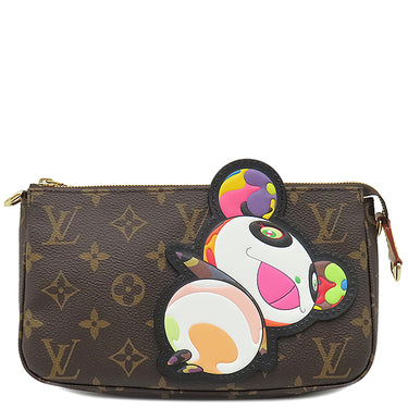 ルイヴィトン LOUIS VUITTON LV × TM ポシェット アクセソワール M40712 モノグラムパンダ モノグラムキャンバス アクセサリーポーチ ゴールド金具 村上隆 モノグラムパンダ