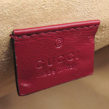 グッチ GUCCI GGマーモント ミニトップハンドル 583571 ブラック×レッド レザー 2WAYバッグ ゴールド金具 赤 黒 ショルダー