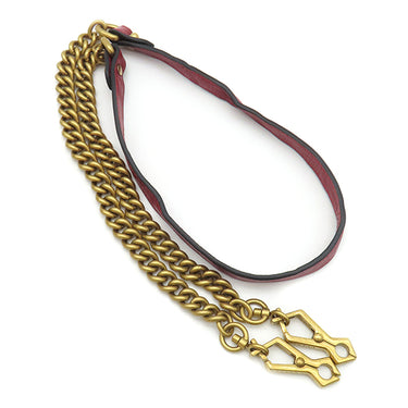 グッチ GUCCI GGマーモント ミニトップハンドル 583571 ブラック×レッド レザー 2WAYバッグ ゴールド金具 赤 黒 ショルダー