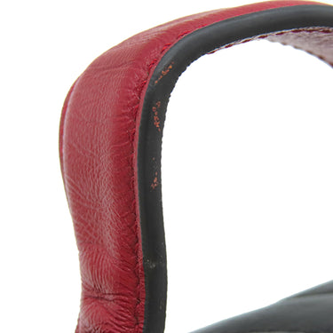 グッチ GUCCI GGマーモント ミニトップハンドル 583571 ブラック×レッド レザー 2WAYバッグ ゴールド金具 赤 黒 ショルダー