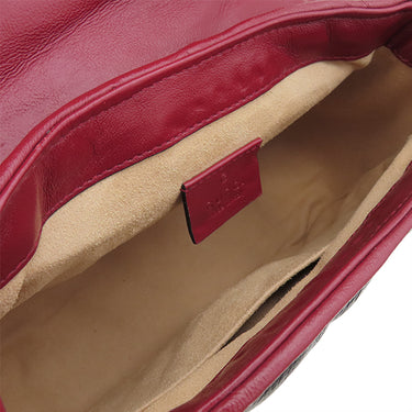 グッチ GUCCI GGマーモント ミニトップハンドル 583571 ブラック×レッド レザー 2WAYバッグ ゴールド金具 赤 黒 ショルダー