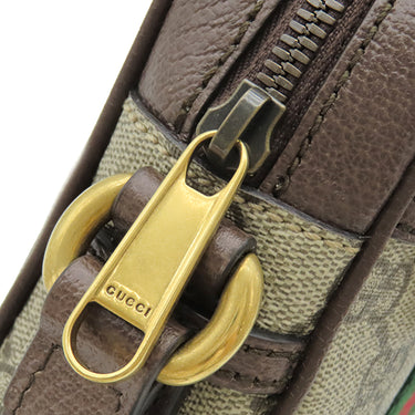 グッチ GUCCI オフィディア ミニ メッセンジャー 598127 96IWT 8745 ベージュ×エボニー GGスプリームキャンバス ショルダーバッグ マットゴールド金具 GG ウェブ ストライプ