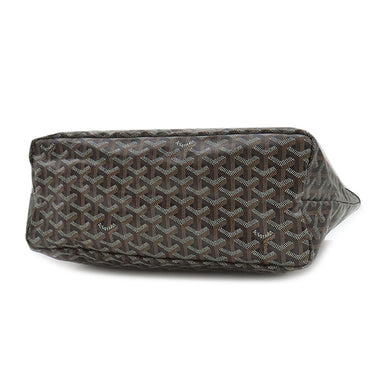 ゴヤール GOYARD サンルイPM AMALOUISPM01 ブラック PVCコーティングキャンバス ゴヤールディンキャンバス シュヴロッシュカーフスキン トートバッグ SAC SAINT LOUIS PM ヘリンボーン 黒 リバーシブル