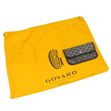 ゴヤール GOYARD サンルイPM AMALOUISPM01 ブラック PVCコーティングキャンバス ゴヤールディンキャンバス シュヴロッシュカーフスキン トートバッグ SAC SAINT LOUIS PM ヘリンボーン 黒 リバーシブル