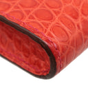 エルメス HERMES ケリーカット ブーケンビリア ポロサスマット ハンドバッグ シルバー金具 赤 クロコ