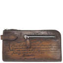 ベルルッティ BERLUTI ティリワ ジップポーチ 235755 ブラウン カーフ ヴェネチアカーフレザー クラッチバッグ シルバー金具 茶 セカンドバッグ カリグラフィ スリーインワン