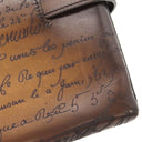 ベルルッティ BERLUTI ティリワ ジップポーチ 235755 ブラウン カーフ ヴェネチアカーフレザー クラッチバッグ シルバー金具 茶 セカンドバッグ カリグラフィ スリーインワン