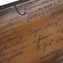 ベルルッティ BERLUTI ティリワ ジップポーチ 235755 ブラウン カーフ ヴェネチアカーフレザー クラッチバッグ シルバー金具 茶 セカンドバッグ カリグラフィ スリーインワン