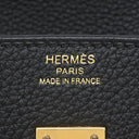 エルメス HERMES バーキン25 ブラック トゴ ハンドバッグ ゴールド金具 黒