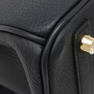エルメス HERMES バーキン25 ブラック トゴ ハンドバッグ ゴールド金具 黒