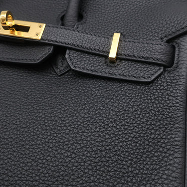 エルメス HERMES バーキン25 ブラック トゴ ハンドバッグ ゴールド金具 黒
