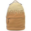 ロエベ LOEWE ロゴ バックパック B314278X013968 ベージュ系 キャンバス レザー リュック・デイパック シルバー金具