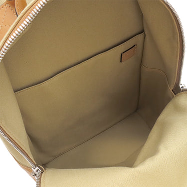 ロエベ LOEWE ロゴ バックパック B314278X013968 ベージュ系 キャンバス レザー リュック・デイパック シルバー金具
