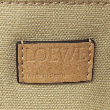 ロエベ LOEWE ロゴ バックパック B314278X013968 ベージュ系 キャンバス レザー リュック・デイパック シルバー金具