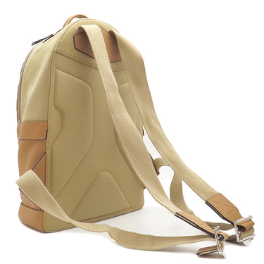 ロエベ LOEWE ロゴ バックパック B314278X013968 ベージュ系 キャンバス レザー リュック・デイパック シルバー金具