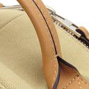 ロエベ LOEWE ロゴ バックパック B314278X013968 ベージュ系 キャンバス レザー リュック・デイパック シルバー金具