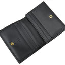 グッチ GUCCI ダブルG カードケース ウォレット 466492 ブラック レザー シェブロンキルティングナッパレザー 二つ折り財布 ゴールド金具 黒 GG