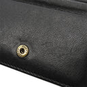 グッチ GUCCI ダブルG カードケース ウォレット 466492 ブラック レザー シェブロンキルティングナッパレザー 二つ折り財布 ゴールド金具 黒 GG