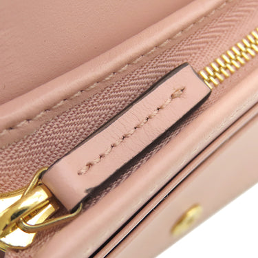 グッチ GUCCI GG マトラッセ カードケース ウォレット 723786 ピンクベージュ レザー 二つ折り財布 ゴールド金具 コンパクトウォレット