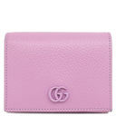 グッチ GUCCI ダブルＧ カードケース ウォレット 456126 パープル レザー 二つ折り財布 シルバー金具 プチマーモント コンパクト