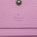 グッチ GUCCI ダブルＧ カードケース ウォレット 456126 パープル レザー 二つ折り財布 シルバー金具 プチマーモント コンパクト